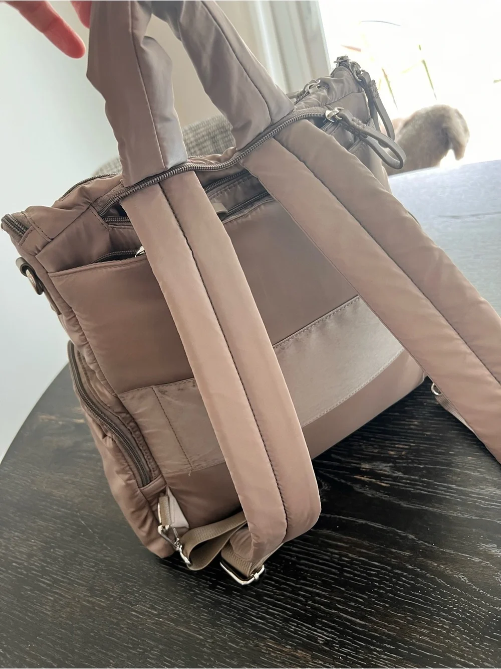 Staya Cloud Diaper Bag Backpack - Taupe